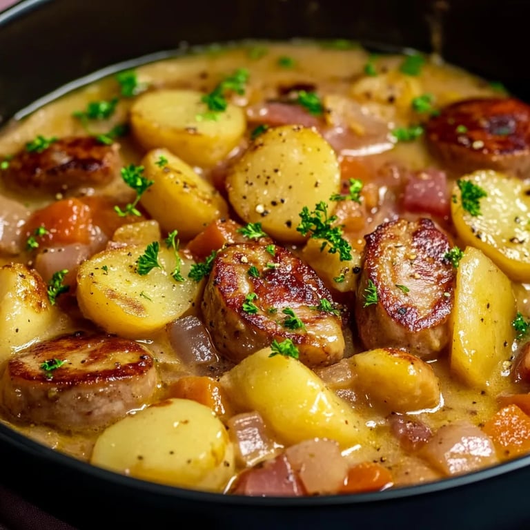 Kartoffel Eintopf mit Würstchen