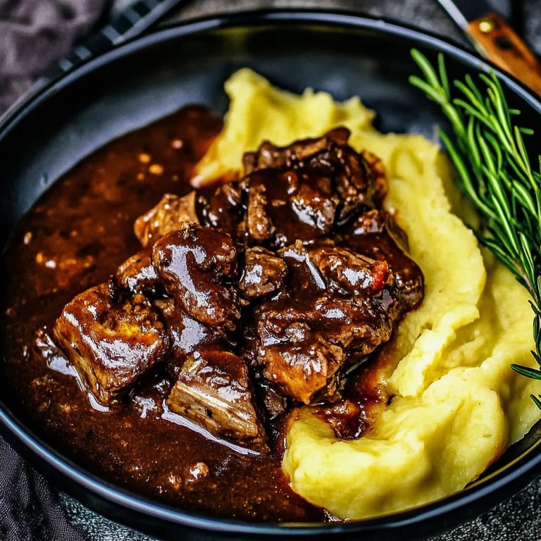 Langsam geschmortes Rindfleisch