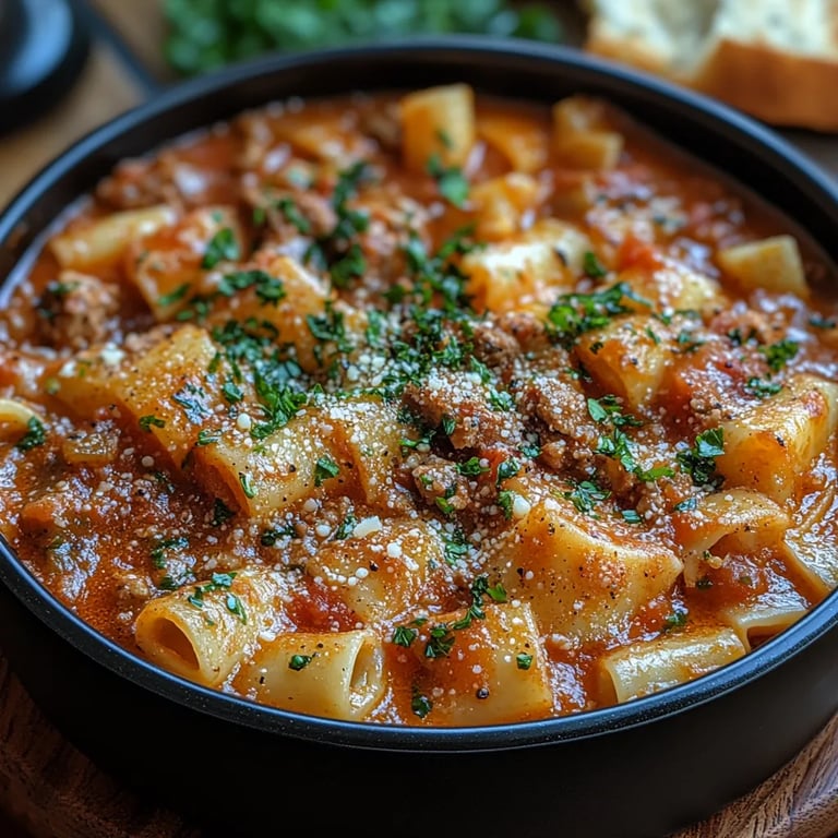 Sopa de Lasaña en una Sola Olla: Una Increíble Receta Última