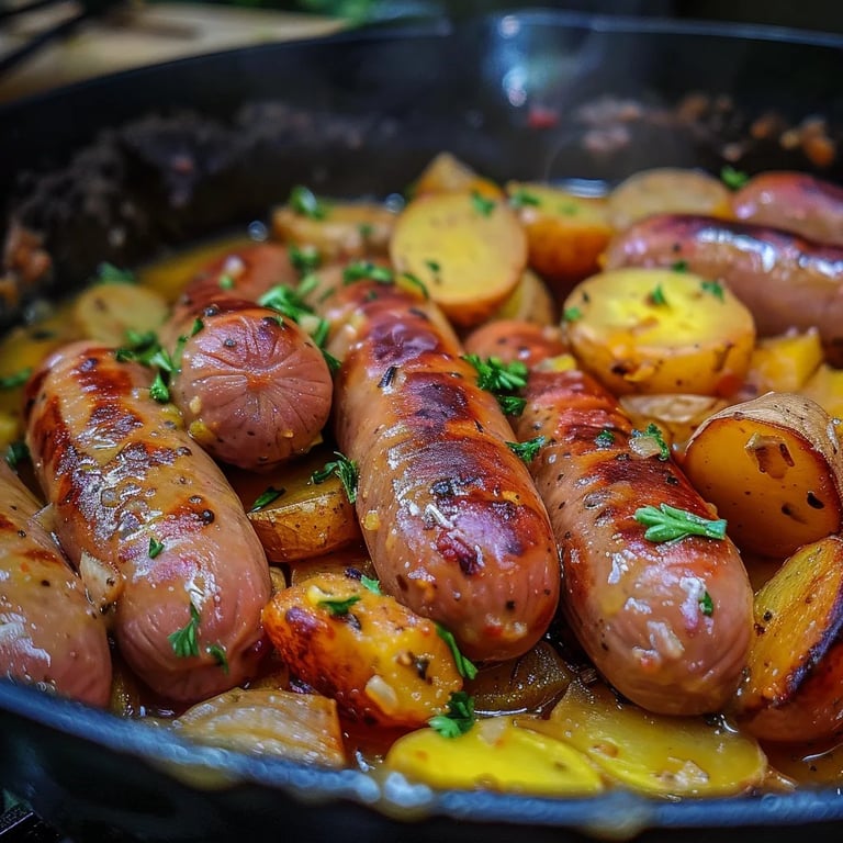 Würziger Kartoffel-Wurst-Eintopf