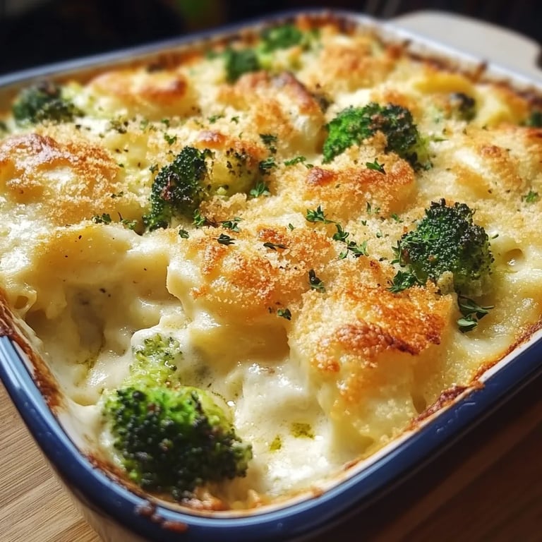 Kartoffel-Brokkoli-Auflauf mit Sahnesauce