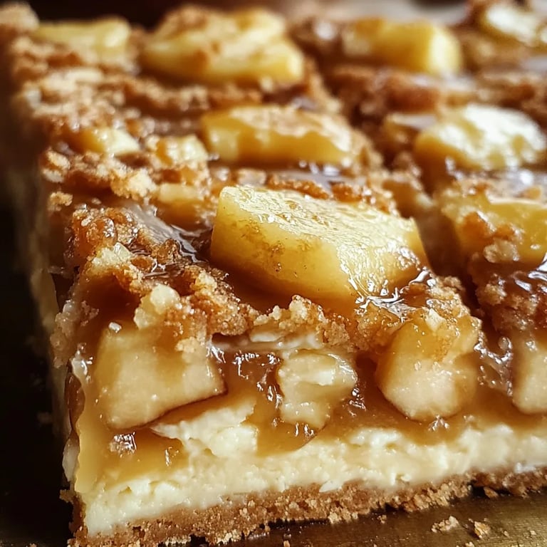 Caramel Apple Cheesecake Bars