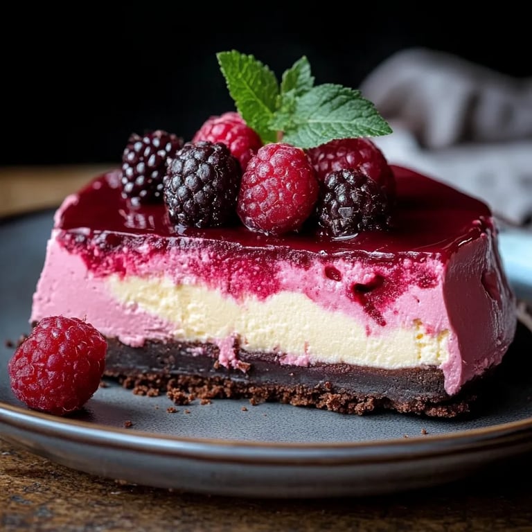 Himbeer-Brownie-Cheesecake