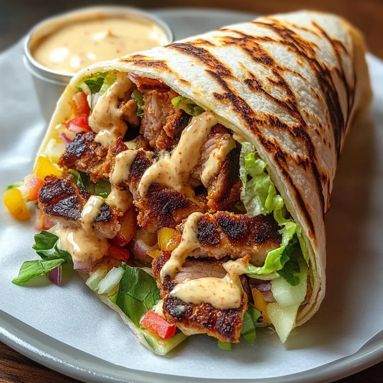 Hühnchen-Shawarma mit cremiger Knoblauchsauce