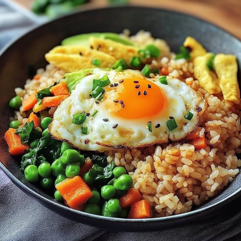 Gebratener Reis mit Gemüse und Ei