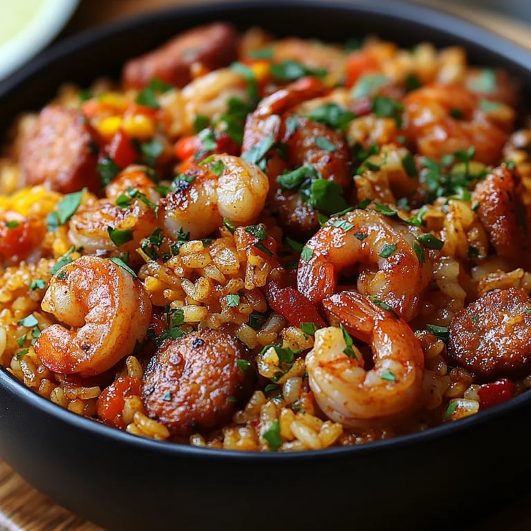 Schmutziger Reis mit Garnelen und Wurst: Ein Unglaubliches Ultimatives Rezept für 4 Personen