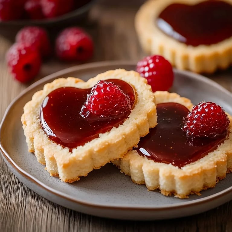 Herzplätzchen mit Aprikosenmarmelade