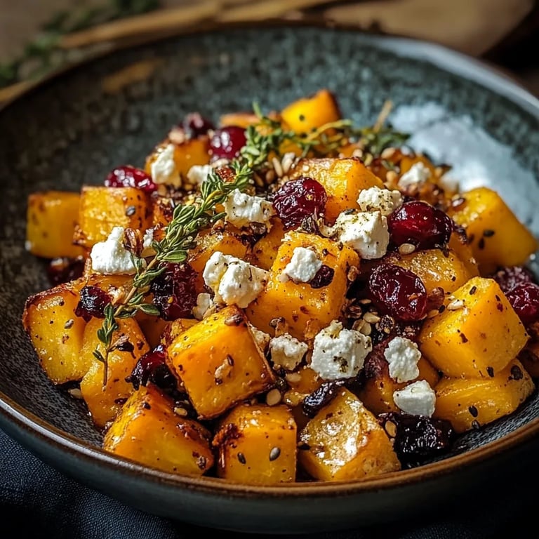 Honey-Roasted Butternut with Cranberries, Feta & Pumpkin Seeds