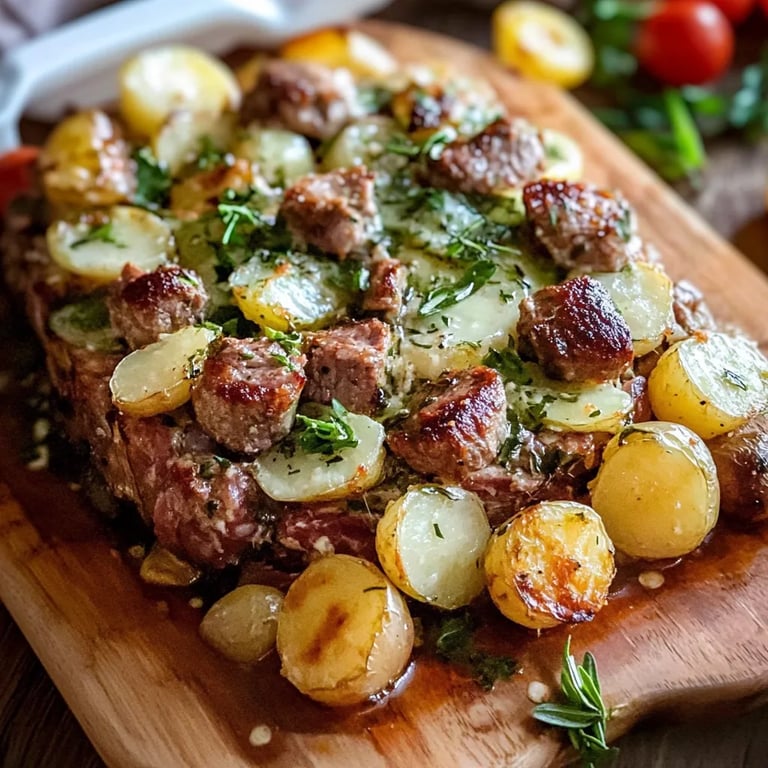 Rosenkohlauflauf mit Kartoffeln und Hackfleisch