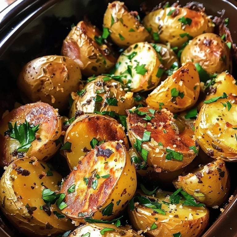 Crockpot Parmesan Roasted Potatoes