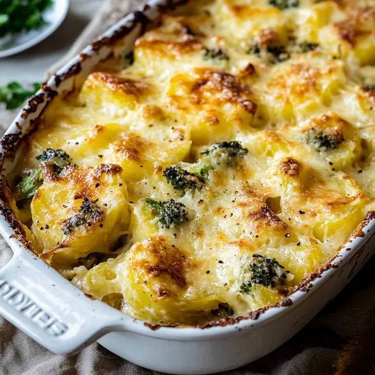 Kartoffelgratin mit Brokkoli