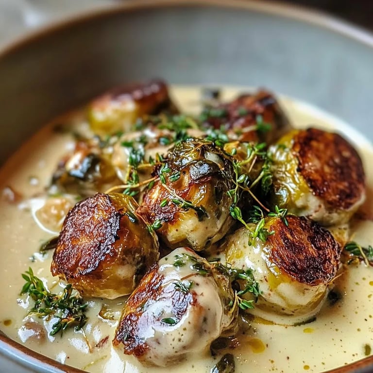 Cremiger Winter-Rosenkohl