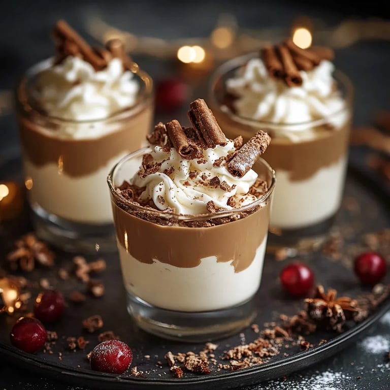 Weiße Lebkuchen-Mousse mit weißer Schokolade