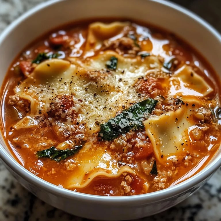 Flavorful Lasagna Soup