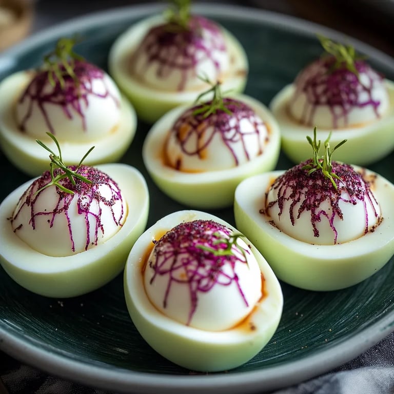Creepy Deviled Eggs for Halloween