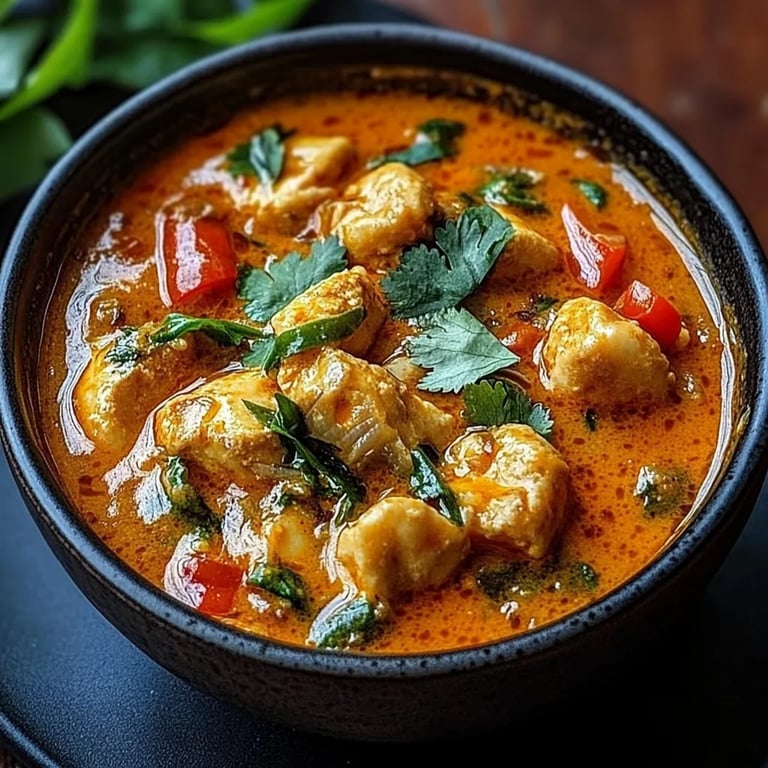 Afrikanisches Kokos-Hähnchen-Curry