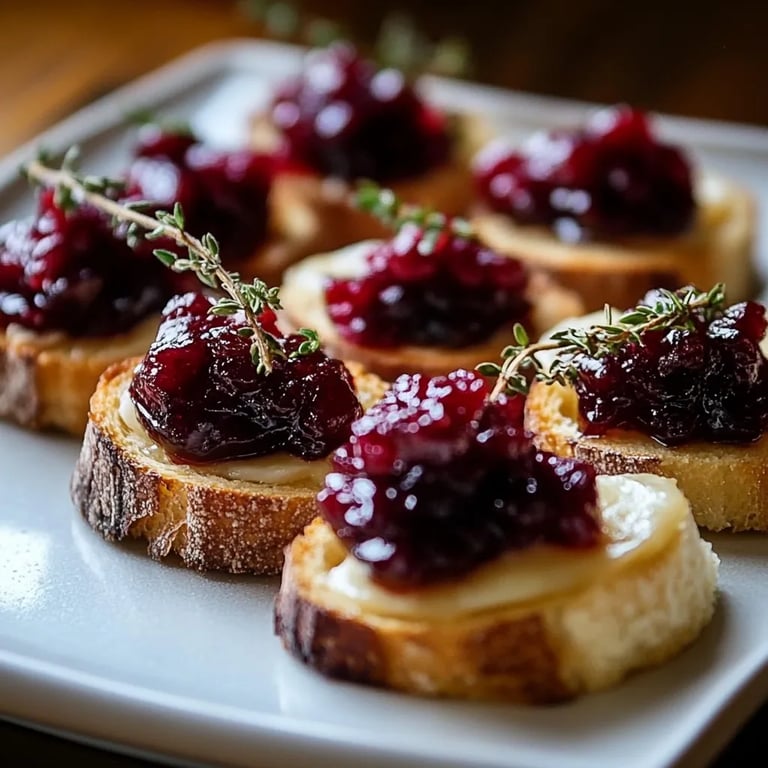 Cranberry and Brie Crostini