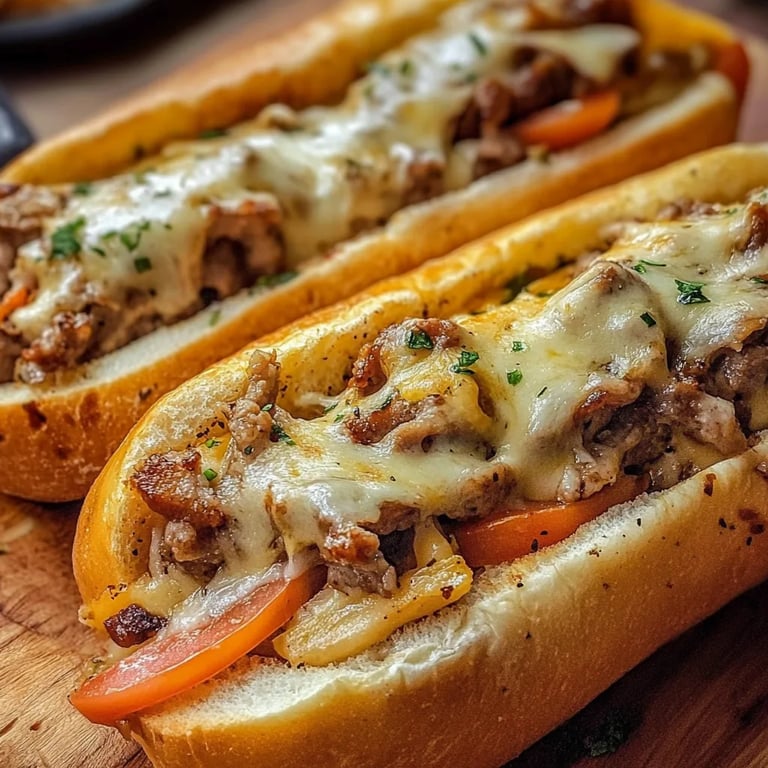 Hähnchen Cheesesteaks