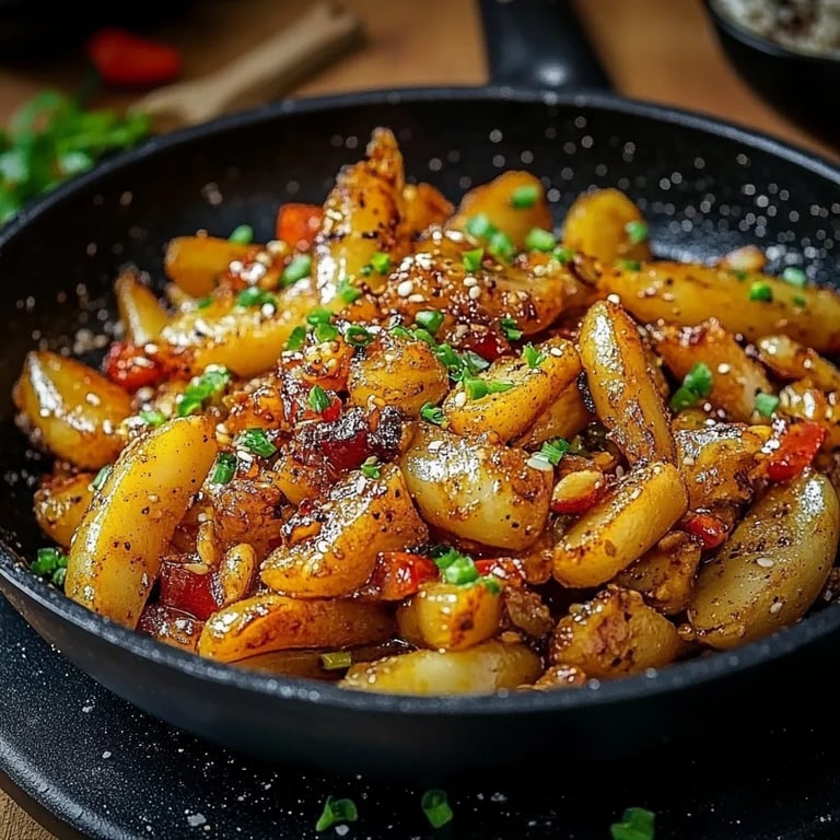 Knusprige Honig-Chili-Kartoffeln