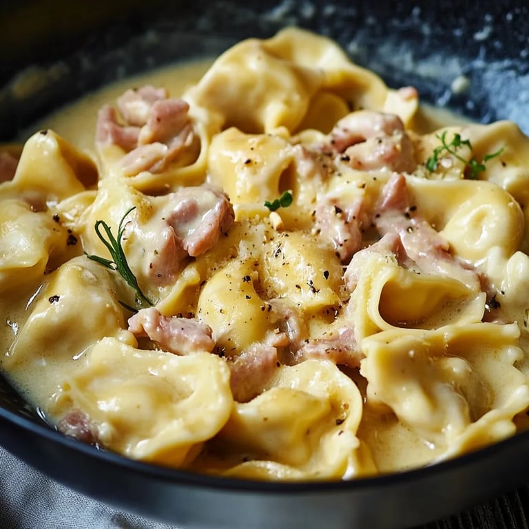 Tortellini mit Schinken-Sahne-Soße