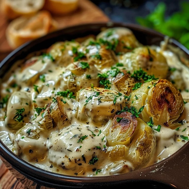 Rosenkohl in Frischkäse Senfsauce