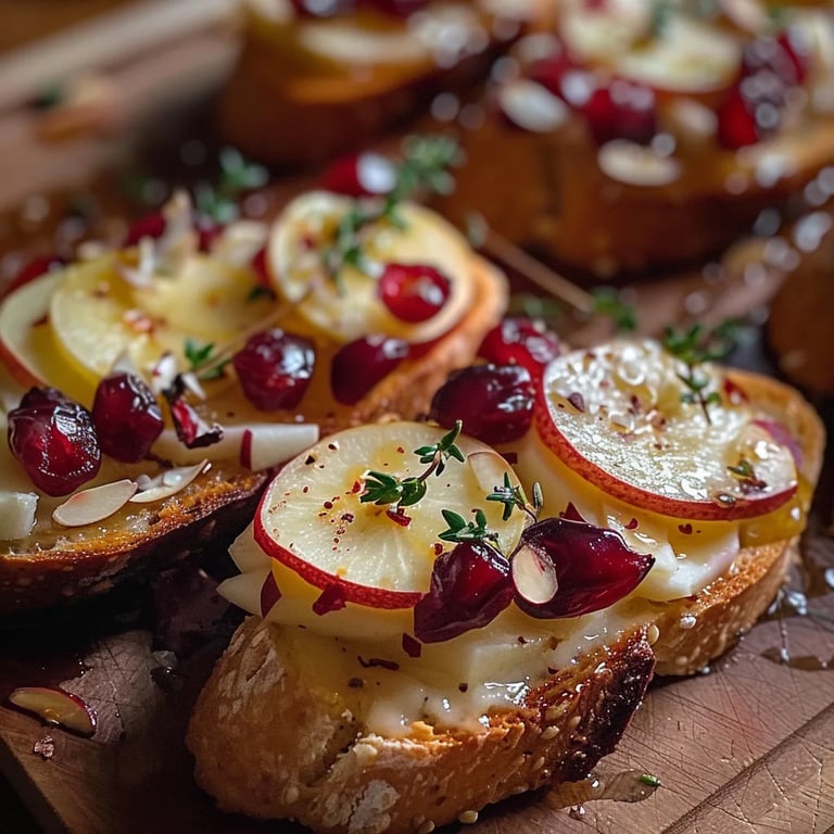 Cranberry Apple Brie Crostini