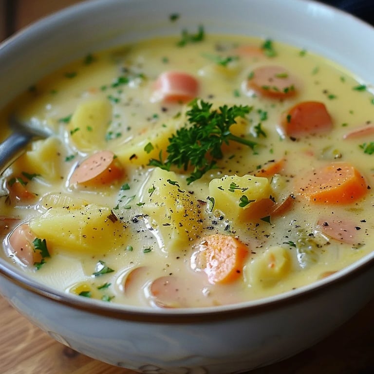 Kartoffelsuppe mit Würstchen