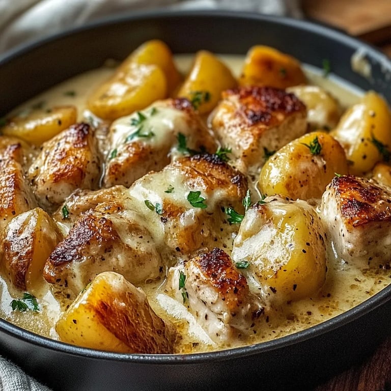 Garlic Parmesan Crockpot Chicken and Potatoes