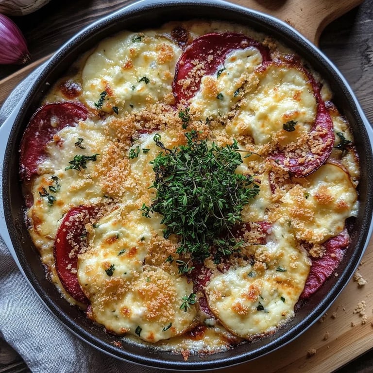 Rote-Bete-Gratin mit Ziegenkäse