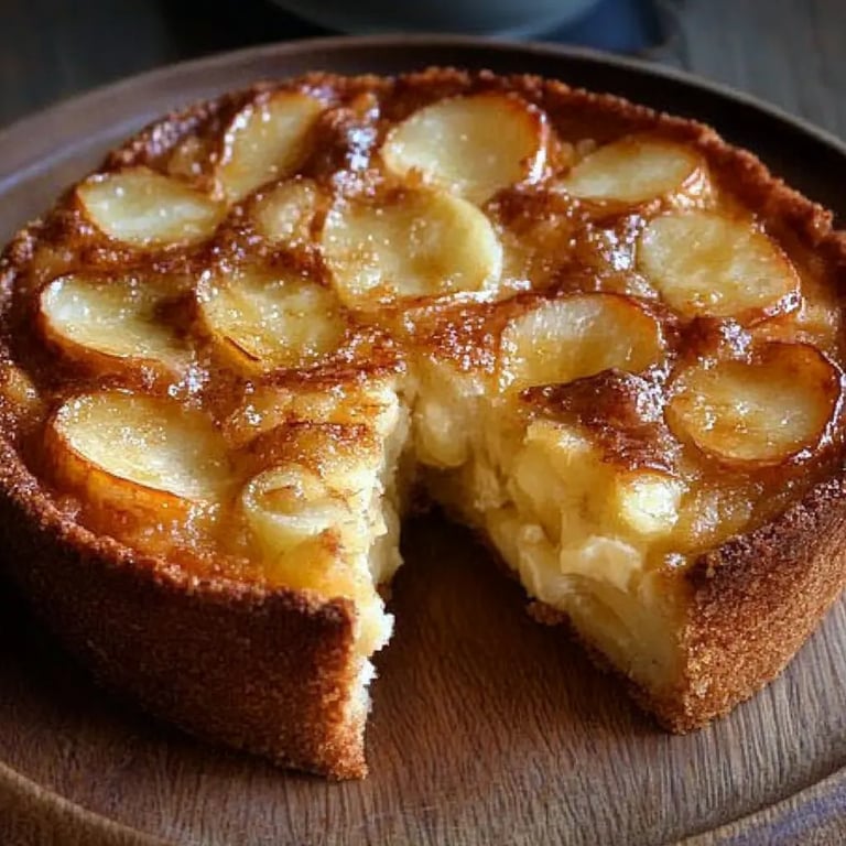 Apfelkuchen mit Vanillepudding