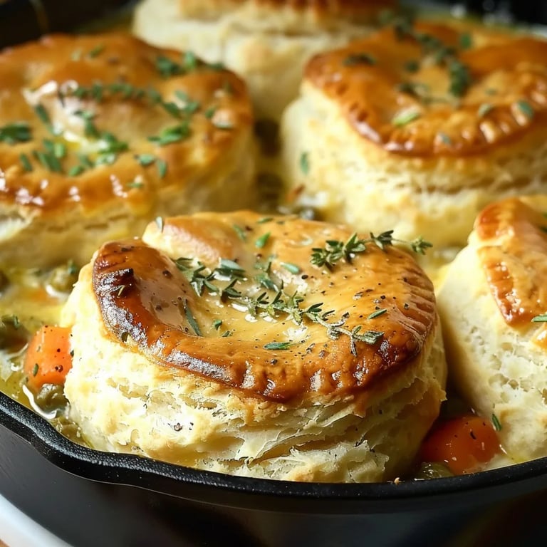 Easy Chicken Pot Pie with Biscuits