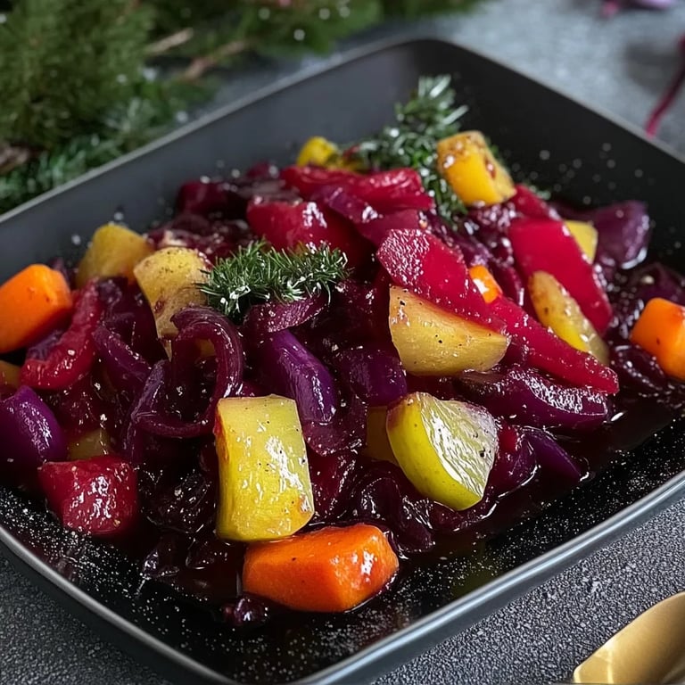 Weihnachtlich marinierter Rotkohl