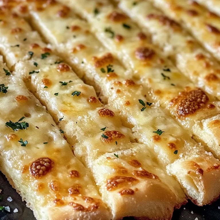 Homemade Cheesy Garlic Breadsticks