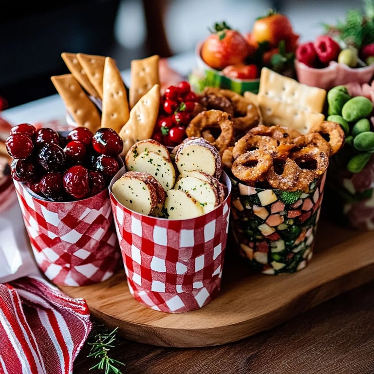 Christmas Charcuterie Cups