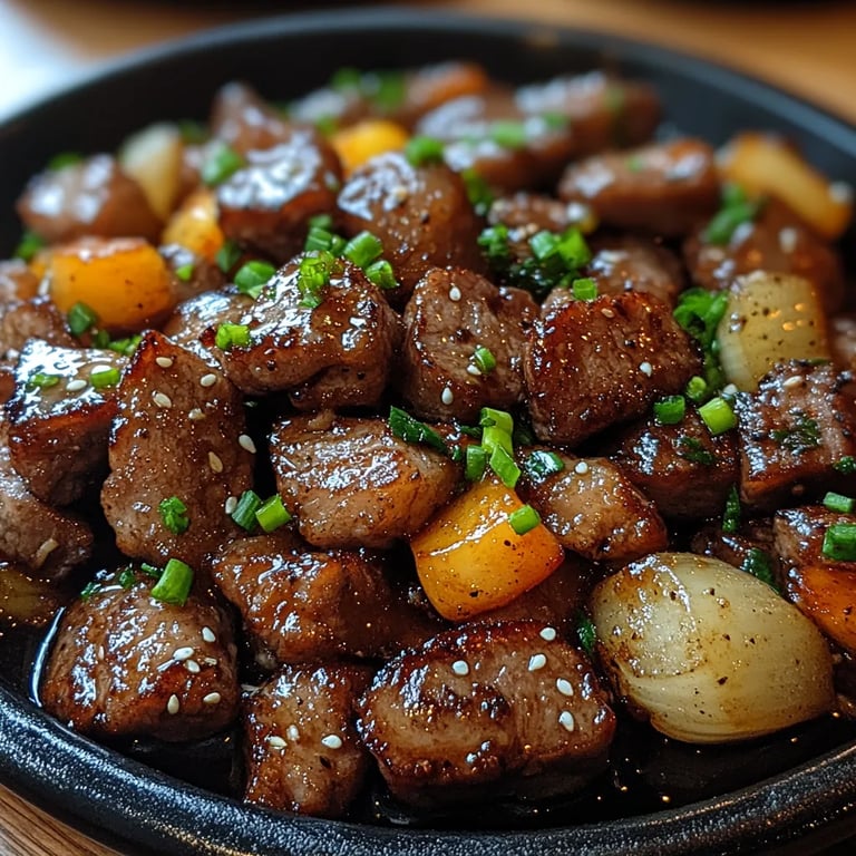 Bratendes chinesisches Pfeffersteak mit Zwiebeln: Ein Unglaubliches Ultimatives Rezept für 4 Personen
