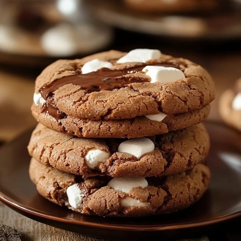 Homemade Nutella Marshmallow Cookies