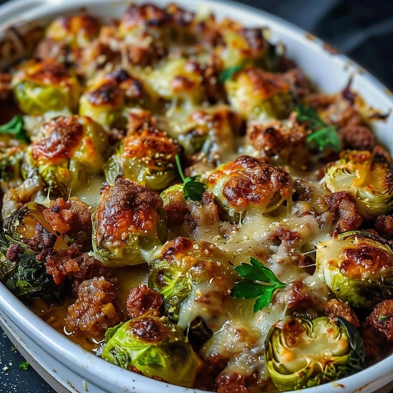 Rosenkohl Hack Auflauf