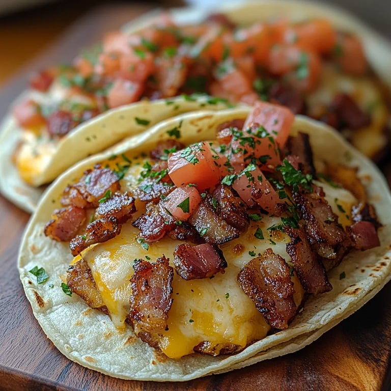 Tacos du Petit-Déjeuner au Bacon et au Fromage : Une Recette Incroyable Ultime
