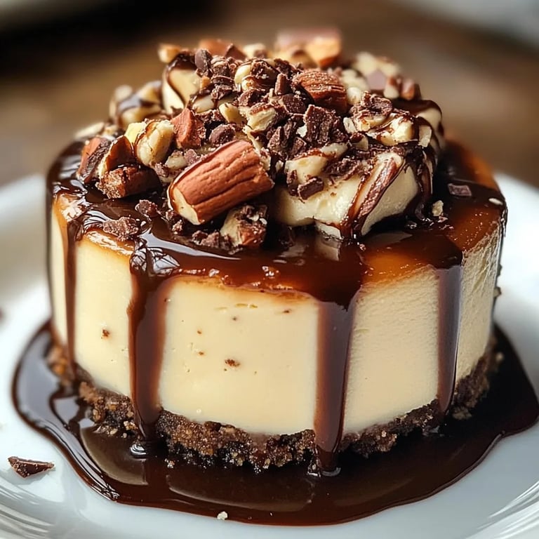 No Bake Turtle Mini Cheesecakes