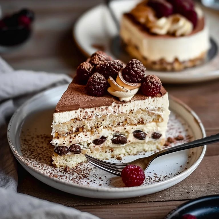 Belebende Cappuccino-Haselnuss-Sahnetorte