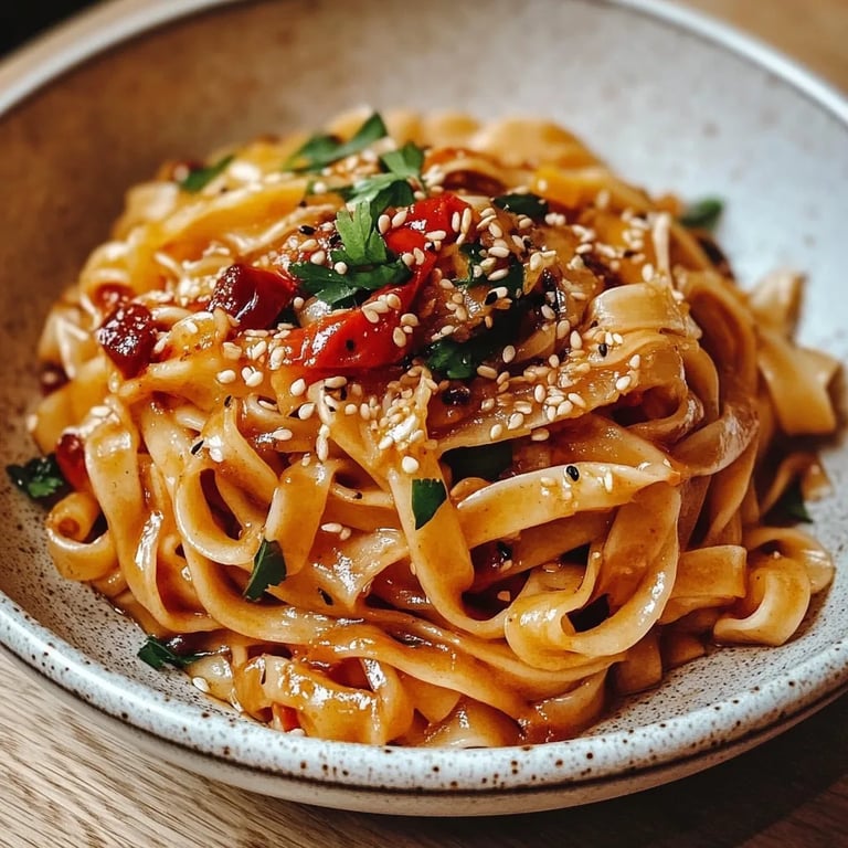 Würzige Knoblauch-Chili-Nudeln