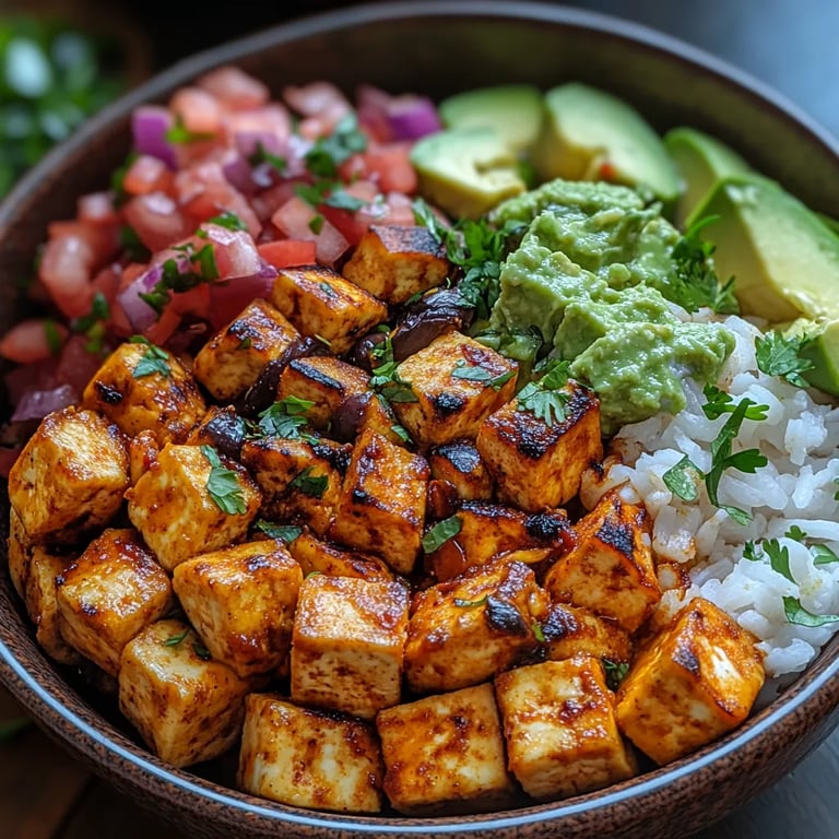 Tazón de Burrito de Tofu Picante al Horno: Una Increíble Receta Última