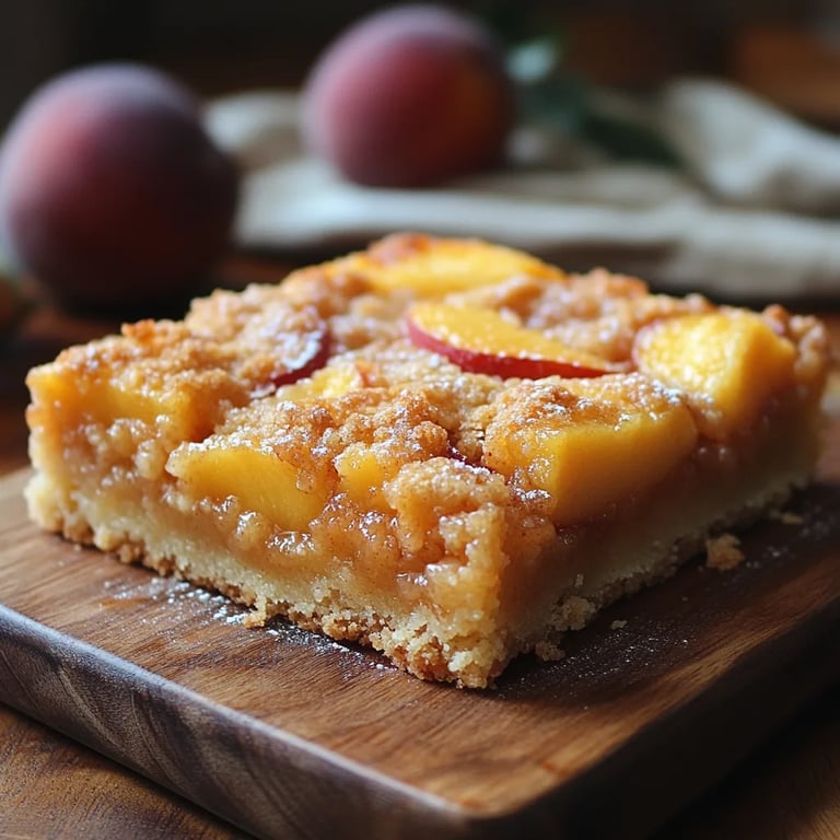 Barres croustillantes aux pêches et à la crème : Un Délice Incroyable Ultime