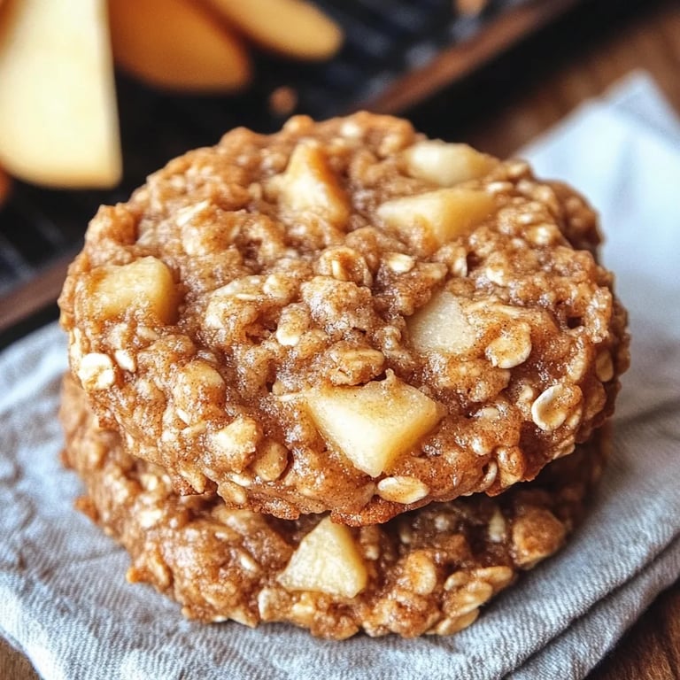 Easy & Healthy Apple Pie Oatmeal Cookies