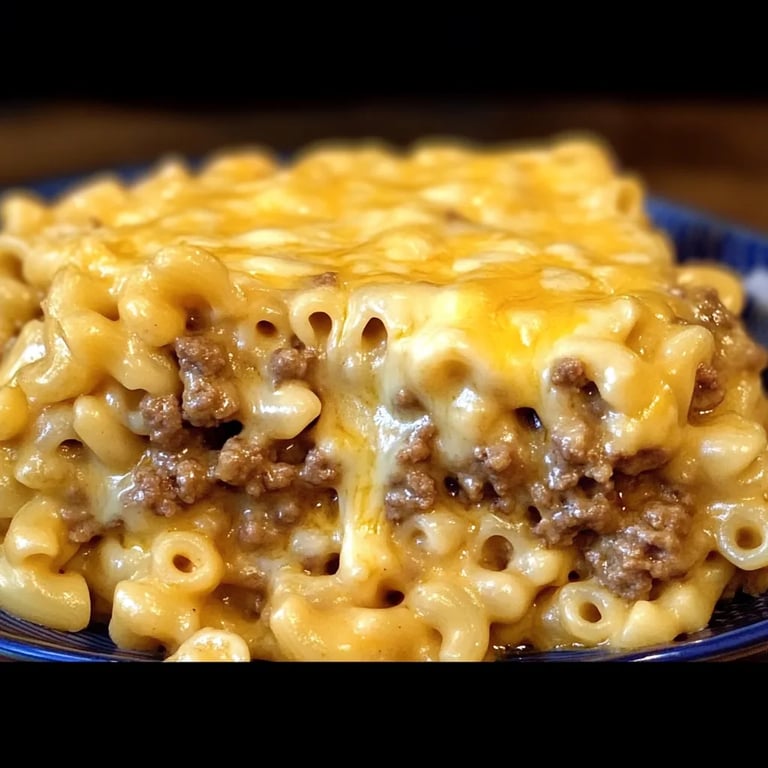 The Best Hamburger Mac & Cheese