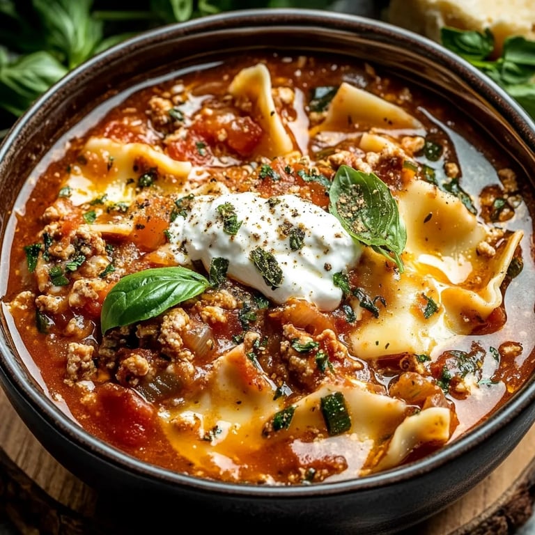 Crockpot Lasagna Soup