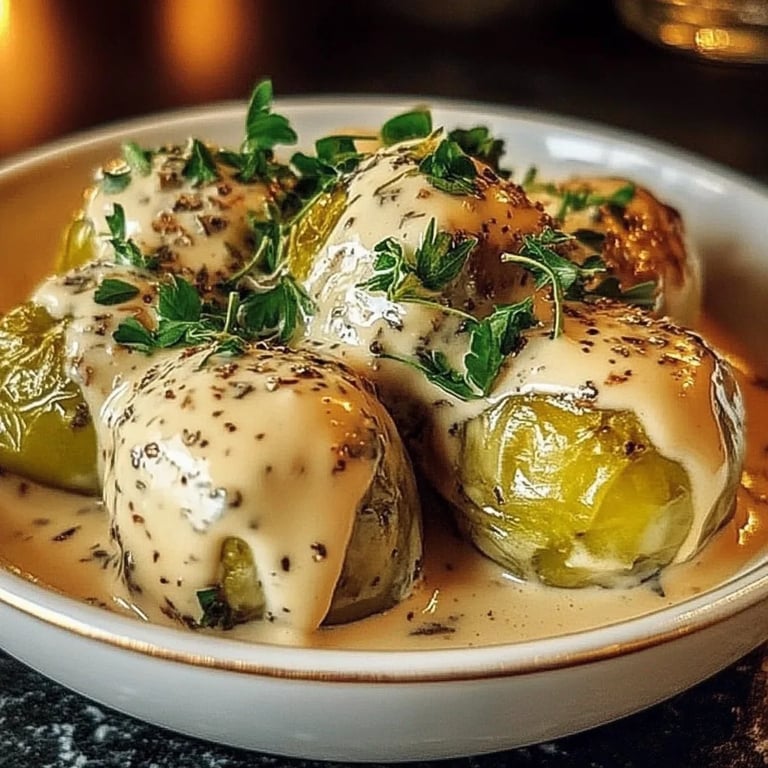 Rosenkohl in Frischkäse-Senfsauce