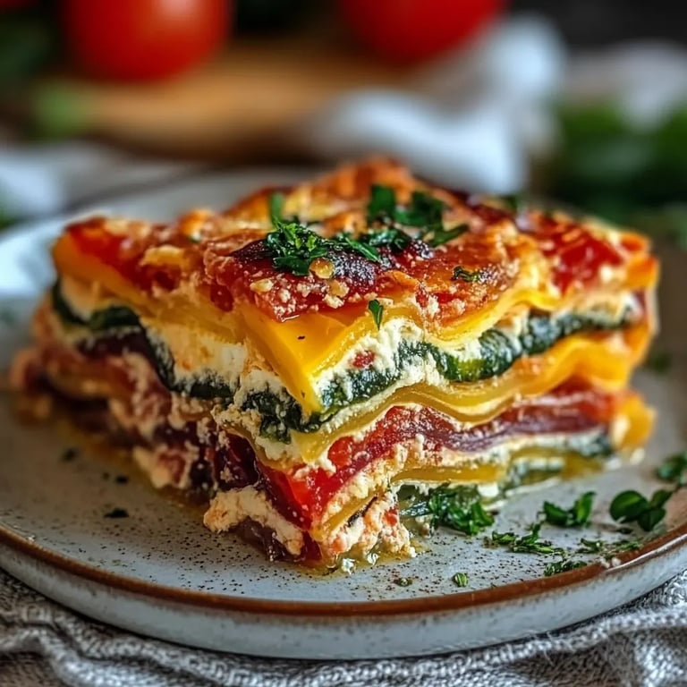 Regenbogen Lasagne – Bunt, lecker und ein Fest für die Augen!
