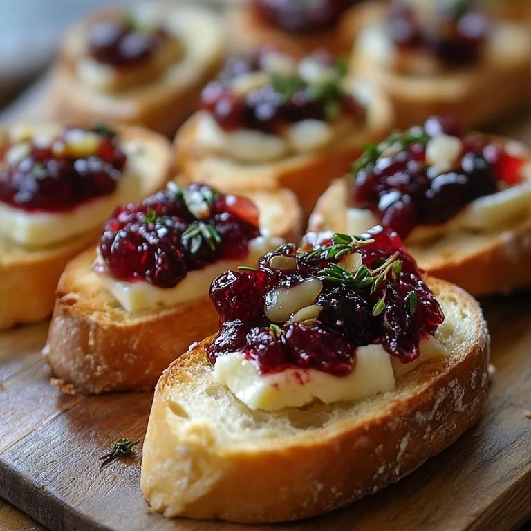 Cranberry and Brie Crostini