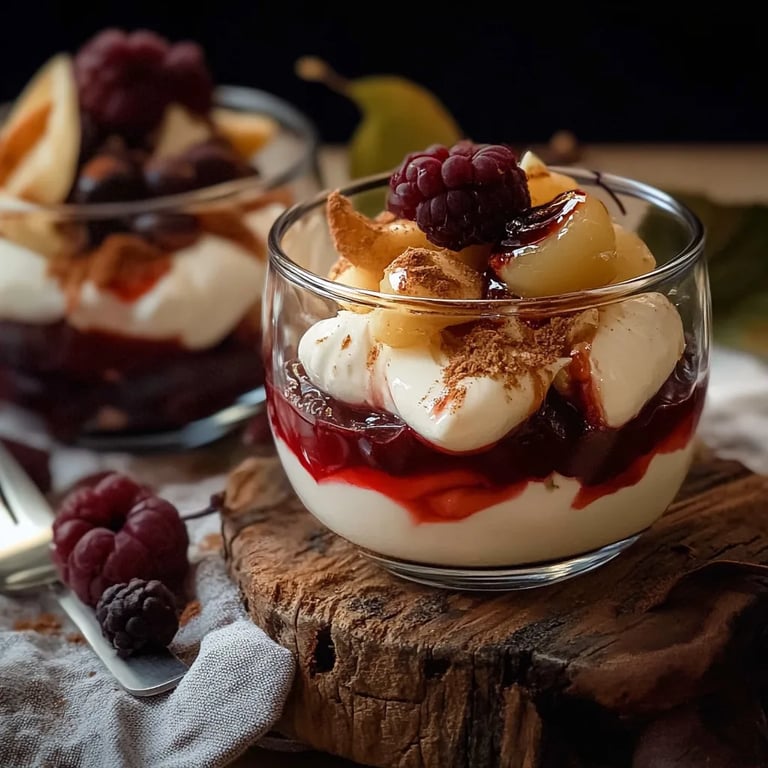 Herbstliches Zwetschgen-Schicht-Dessert